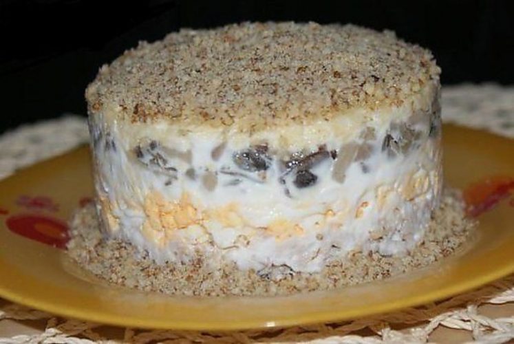 Салат с курицей и грибами грецким орехом рецепт с Салат с курицей и грибами грецким орехом рецепт с