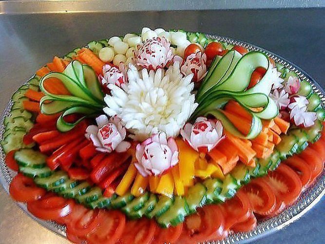 Украшение стола овощами на день рождения Украшение стола овощами на день рождения