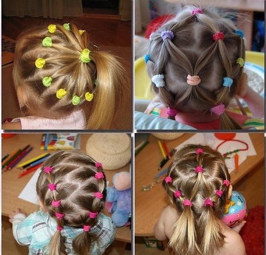 Причёска из резиночек Причёска из резиночек