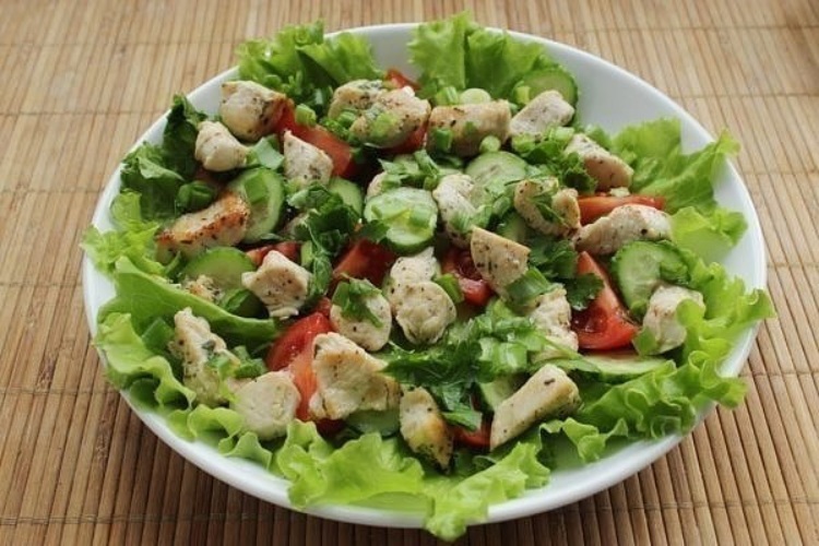 Пп салат из куриной грудки