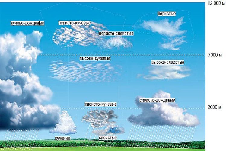 Определите какие облака перистые слоистые кучевые изображены на рисунке 82