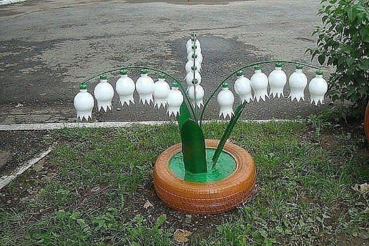 поделки на даче своими руками фото из пластиковых бутылок